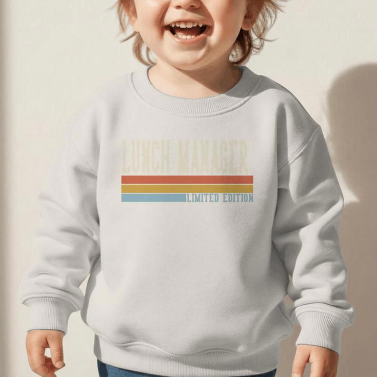 Lunch Manager Week Retro Vintage Back To School Day Premium Tri-Blend Graphic Toddler Sweatshirt