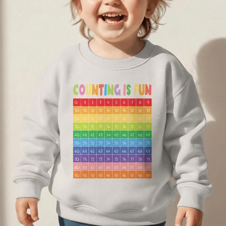 Numbers Learning Cute Numbers 0-100 Back To School Counting Graphic Toddler Sweatshirt Numbers Learning Cute Numbers 0-100 Back To School Counting Graphic Toddler Sweatshirt