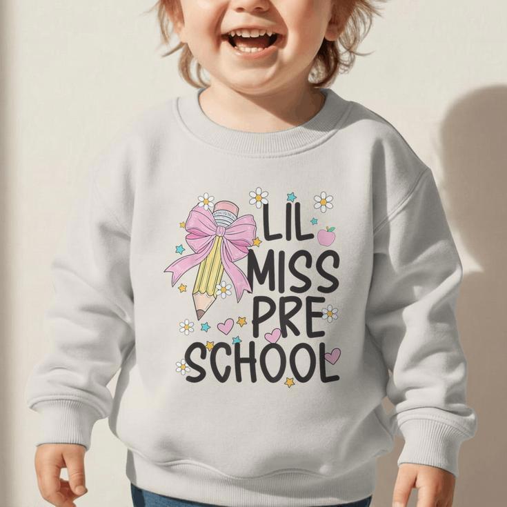 Preschool Little Miss Back To School Girls Kids Preschool Graphic Toddler Sweatshirt Preschool Little Miss Back To School Girls Kids Preschool Graphic Toddler Sweatshirt