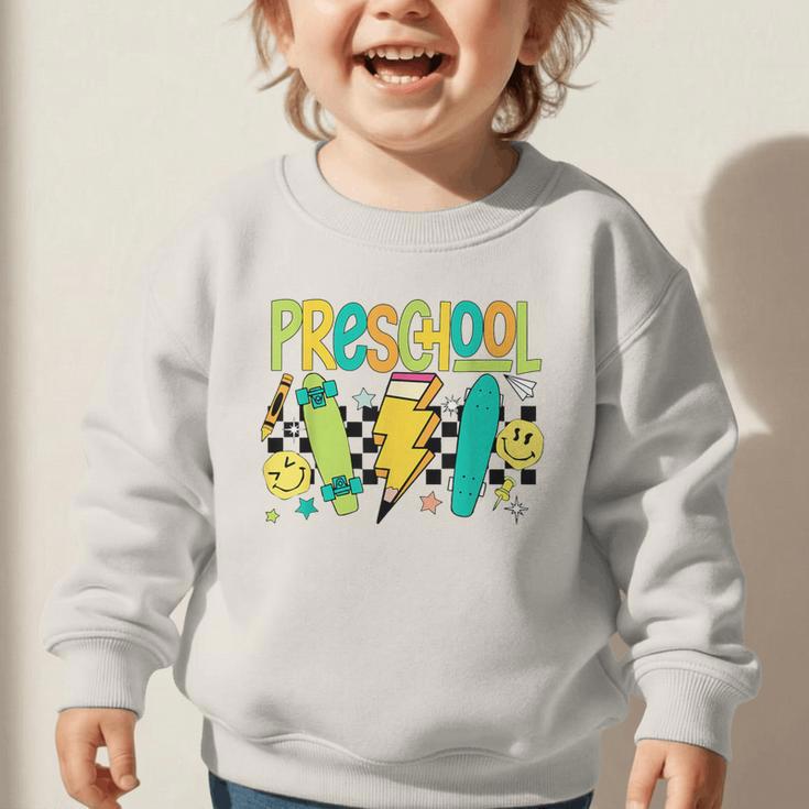 Preschool Skateboard Back To School Boy Girl Kid Graphic Toddler Sweatshirt Preschool Skateboard Back To School Boy Girl Kid Graphic Toddler Sweatshirt