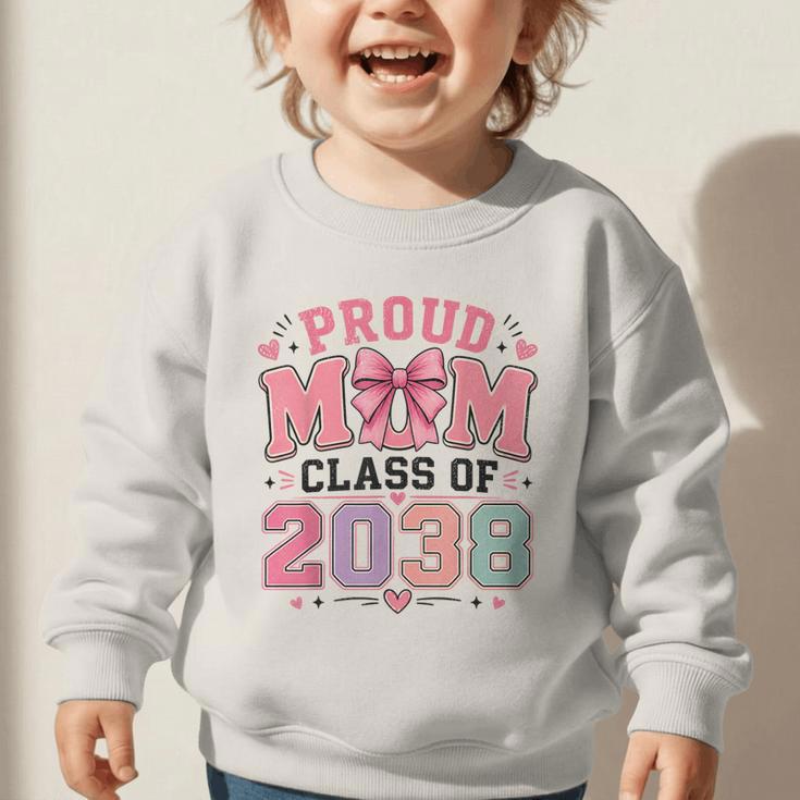 Proud Mom Class Of 2038 Retro Kindergarten Back To School Graphic Toddler Sweatshirt Proud Mom Class Of 2038 Retro Kindergarten Back To School Graphic Toddler Sweatshirt