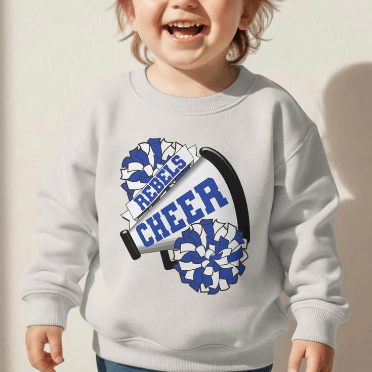 Rebels Cheer Back To School Cheerleading Spirit B Premium Tri-Blend Graphic Toddler Sweatshirt