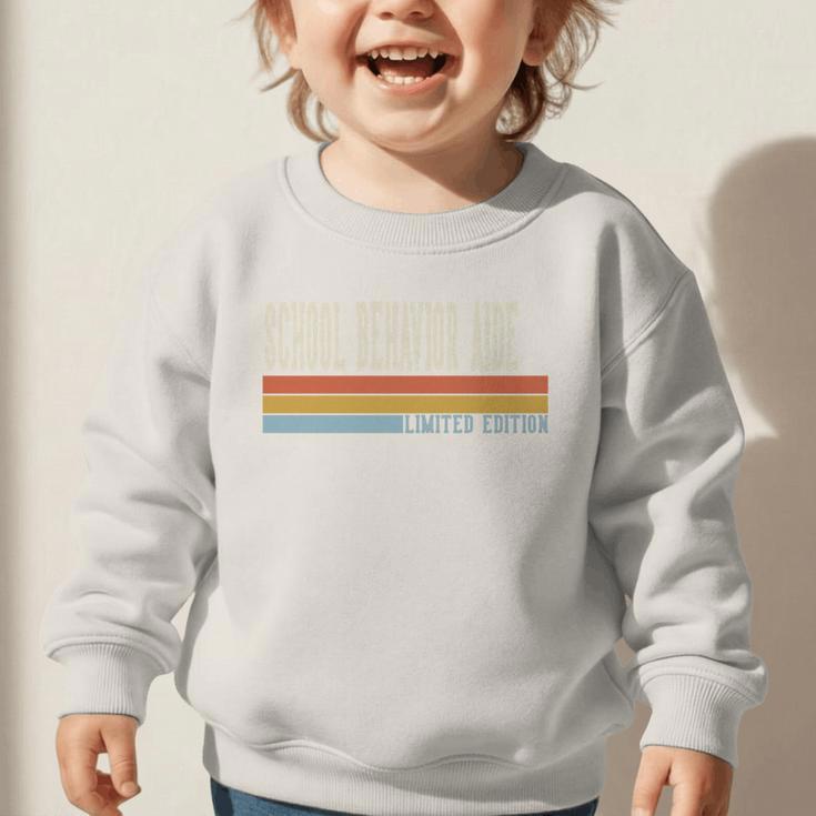 School Behavior Aide Week Retro Vintage Back To School Day Premium Tri-Blend Graphic Toddler Sweatshirt School Behavior Aide Week Retro Vintage Back To School Day Premium Tri-Blend Graphic Toddler Sweatshirt