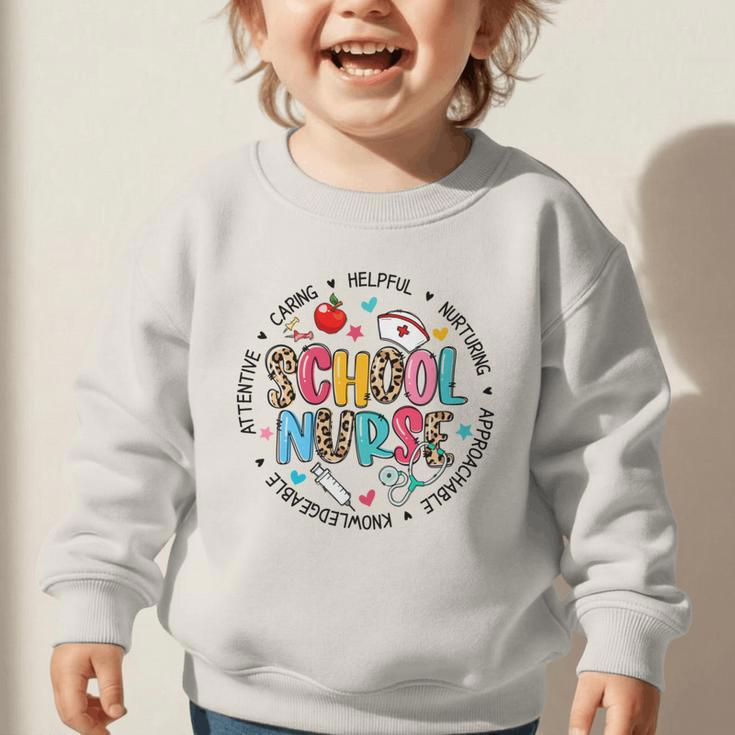 School Nurse Appreciation Back To School Nurse For Women Graphic Toddler Sweatshirt School Nurse Appreciation Back To School Nurse For Women Graphic Toddler Sweatshirt