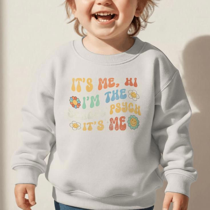 School Psych Psychologist Back To School Groovy Vintage Graphic Toddler Sweatshirt