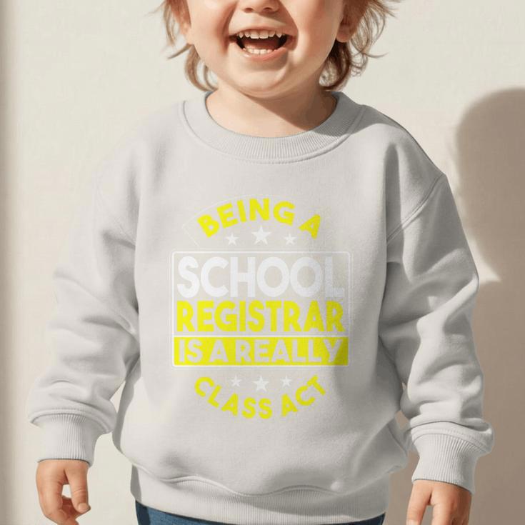 School Registry Student Enrollment Back To School Registrar Premium Graphic Toddler Sweatshirt