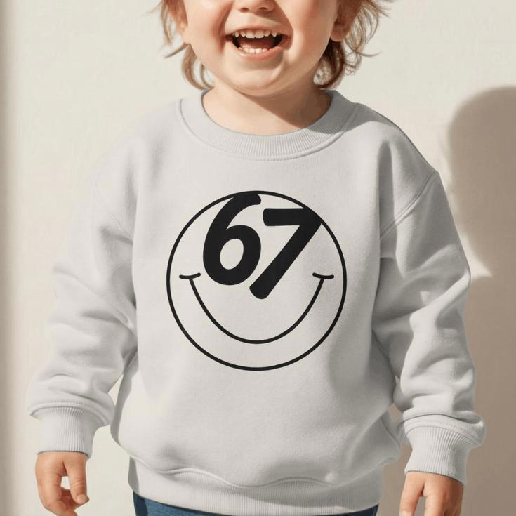 Six Seven Meme Viral Internet Sound 67 Back To School Graphic Toddler Sweatshirt