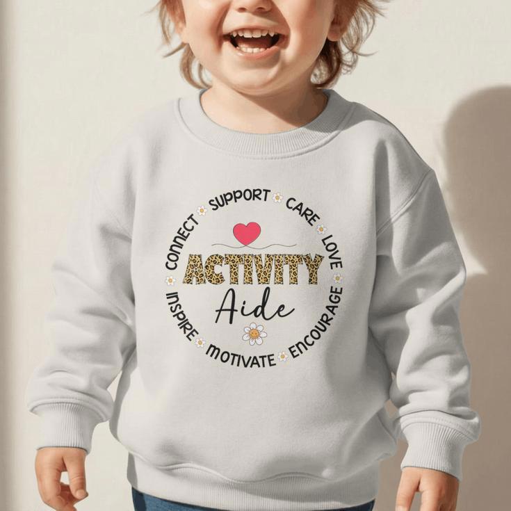 Women's Leopard Activity Aide Appreciation Week Back To School Graphic Toddler Sweatshirt