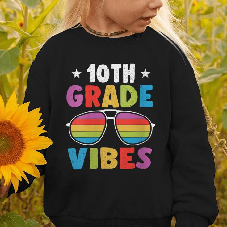 10th Grade Back To School Sunglasses Vibes Retro First Day Graphic Toddler Sweatshirt 10th Grade Back To School Sunglasses Vibes Retro First Day Graphic Toddler Sweatshirt