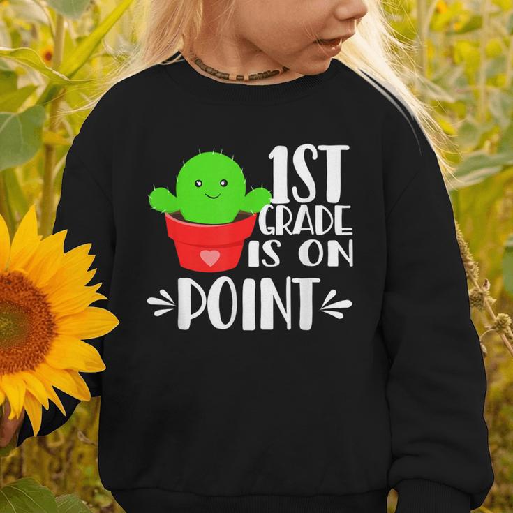 1st Grade Is On Point Cactus Back To School Graphic Toddler Sweatshirt 1st Grade Is On Point Cactus Back To School Graphic Toddler Sweatshirt