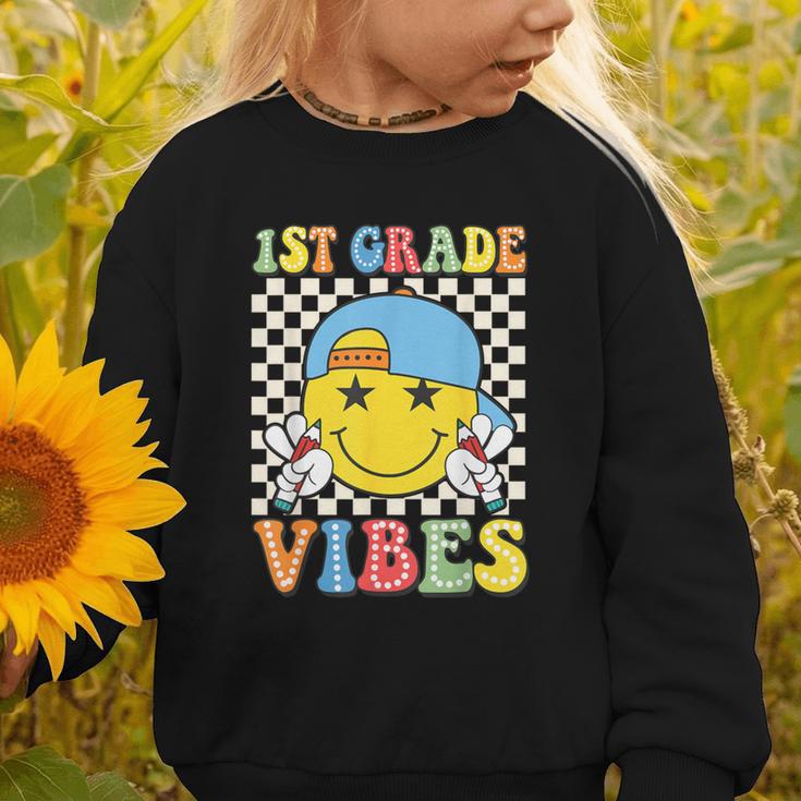 1st Grade Vibes Kids Back To School Class First Grade Boys Graphic Toddler Sweatshirt 1st Grade Vibes Kids Back To School Class First Grade Boys Graphic Toddler Sweatshirt