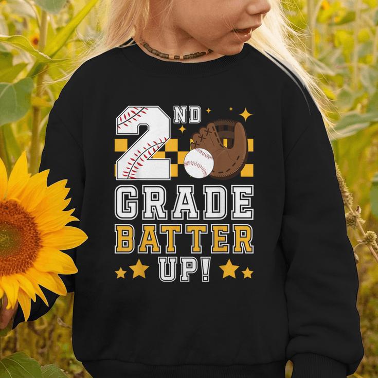 2nd Grade Batter Up Baseball First Day Back To School Graphic Toddler Sweatshirt 2nd Grade Batter Up Baseball First Day Back To School Graphic Toddler Sweatshirt