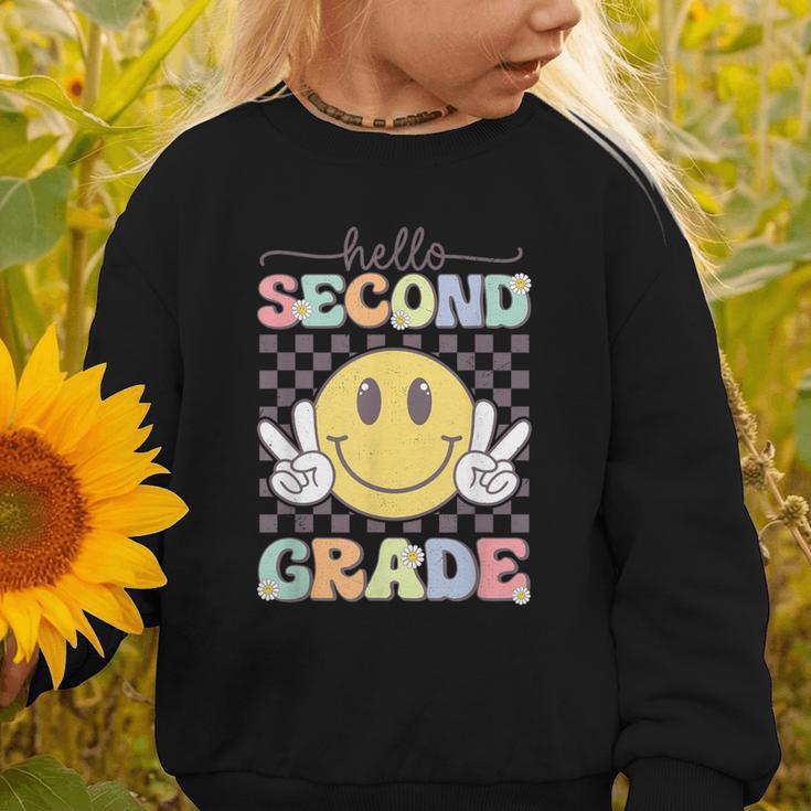 2nd Grade Team Back To School Hello Second Grade Smile Face Graphic Toddler Sweatshirt 2nd Grade Team Back To School Hello Second Grade Smile Face Graphic Toddler Sweatshirt