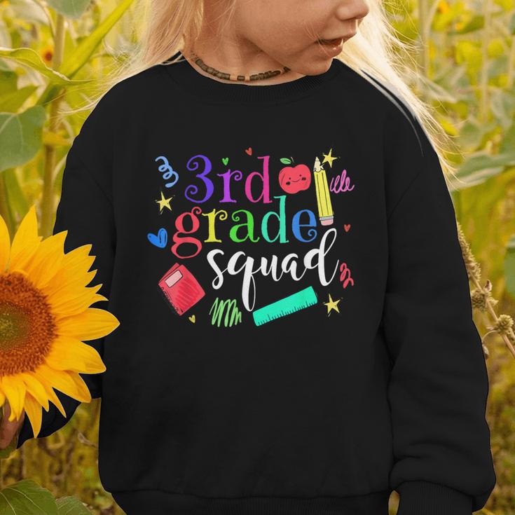 3rd Grade Squad Back To School Team Third Grade Graphic Toddler Sweatshirt 3rd Grade Squad Back To School Team Third Grade Graphic Toddler Sweatshirt