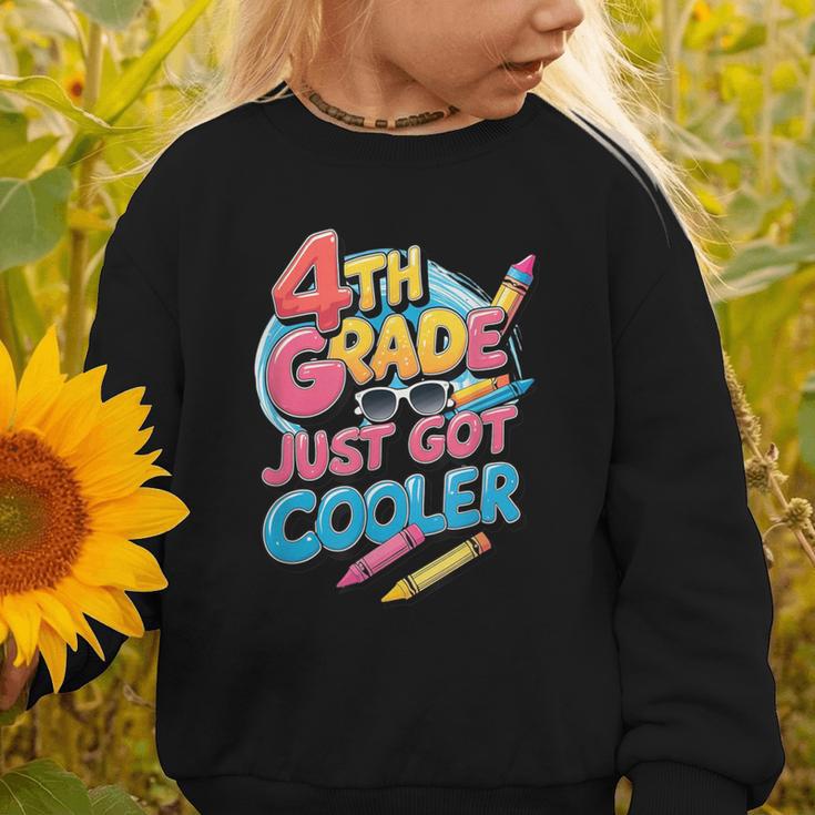 4th Grade Back To School Just Got Cooler Shirt Boys Girls Graphic Toddler Sweatshirt