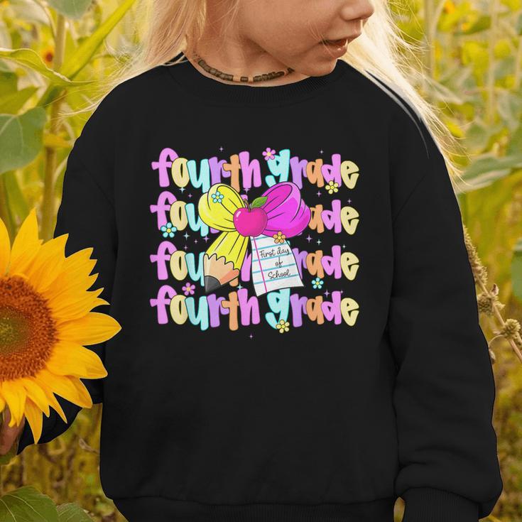 4th Grade For Girls Back To School First Day Fourth Grade Graphic Toddler Sweatshirt 4th Grade For Girls Back To School First Day Fourth Grade Graphic Toddler Sweatshirt