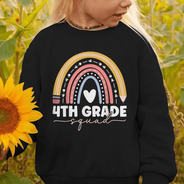 4th Grade Squad Rainbow Back To School Graphic Toddler Sweatshirt 4th Grade Squad Rainbow Back To School Graphic Toddler Sweatshirt