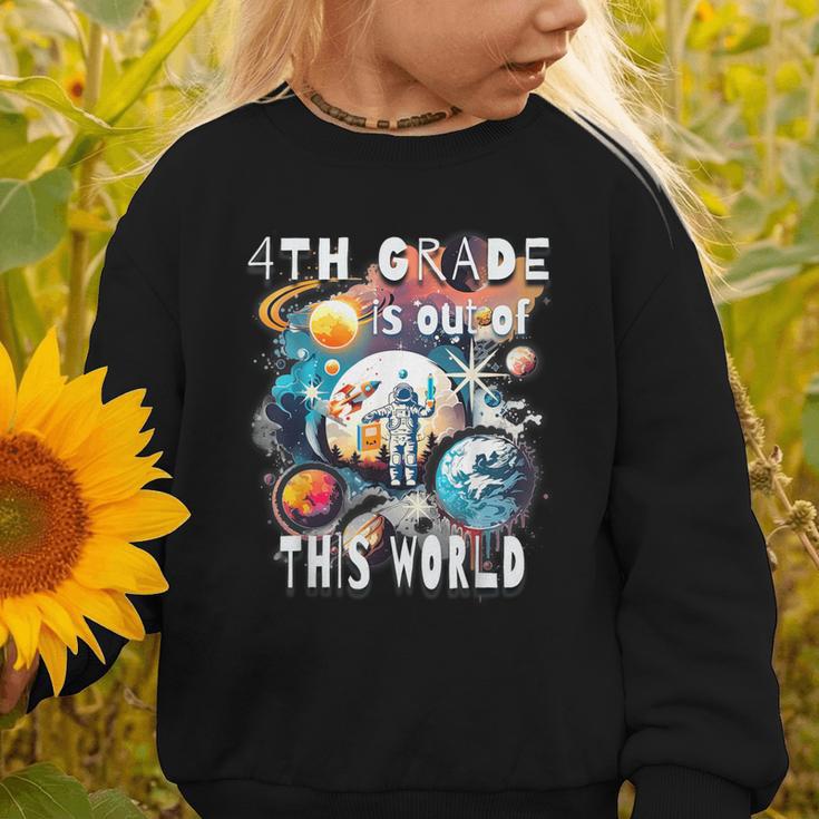 4th Grade Is Out Of This World Back To School Astronaut Graphic Toddler Sweatshirt