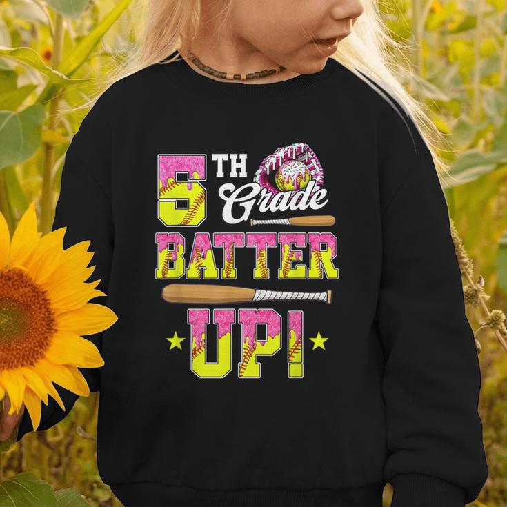 5th Grade Butter Up Softball Ice Cream Drip Back To School Graphic Toddler Sweatshirt 5th Grade Butter Up Softball Ice Cream Drip Back To School Graphic Toddler Sweatshirt