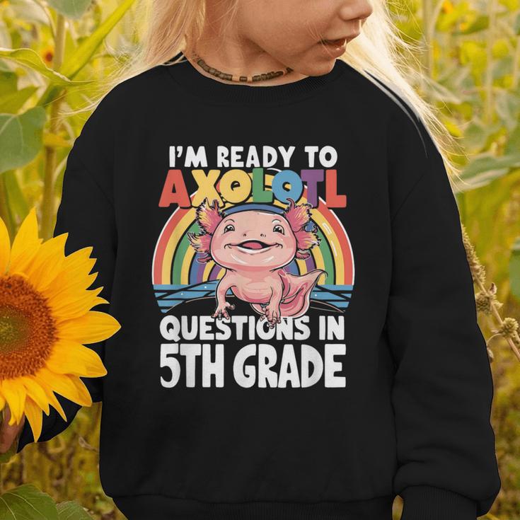 5th Grade Kids Axolotl Questions Back To School Graphic Toddler Sweatshirt