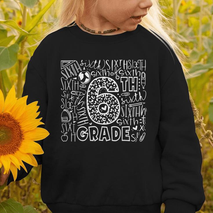 6th Grade Typography Team Sixth Grade Back To School Graphic Toddler Sweatshirt