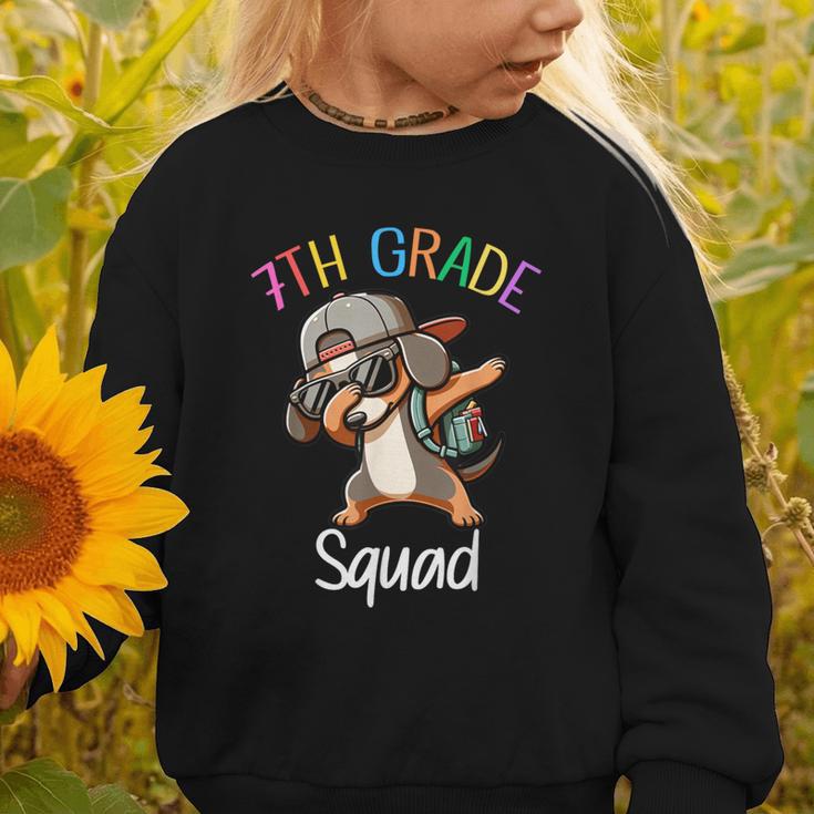 7th Grade Squad Dachshund Dabbing Kids Back To School Graphic Toddler Sweatshirt 7th Grade Squad Dachshund Dabbing Kids Back To School Graphic Toddler Sweatshirt