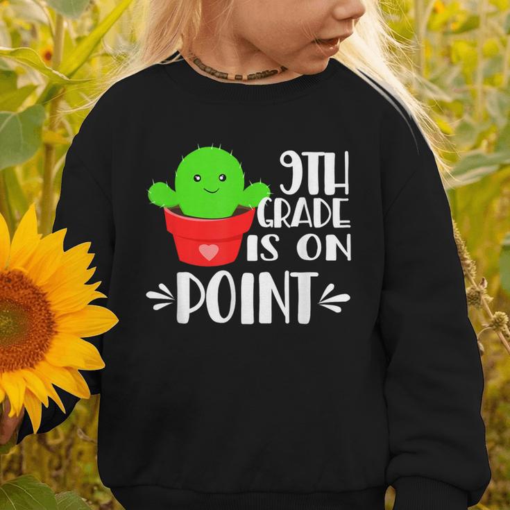 9th Grade Is On Point Cactus Back To School Graphic Toddler Sweatshirt