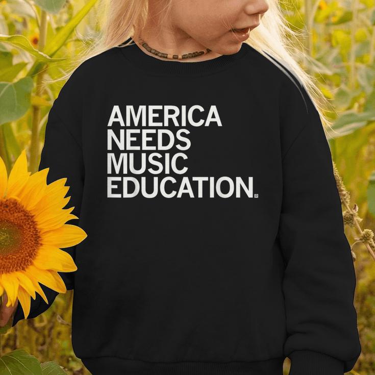 America Needs Music Education Advocacy Back To School Graphic Toddler Sweatshirt America Needs Music Education Advocacy Back To School Graphic Toddler Sweatshirt