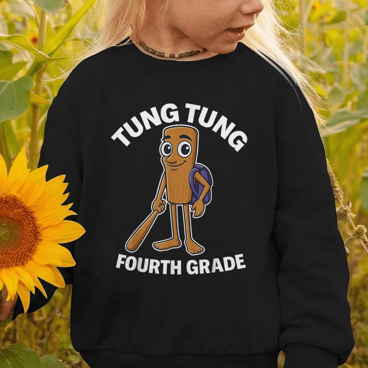 Back To School 4th Grade Italian Brainrot Tung Tung Sahur Graphic Toddler Sweatshirt Back To School 4th Grade Italian Brainrot Tung Tung Sahur Graphic Toddler Sweatshirt