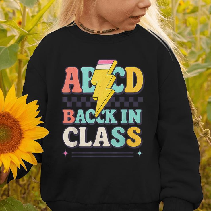 Back To School ABCD Back In Class Graphic Toddler Sweatshirt