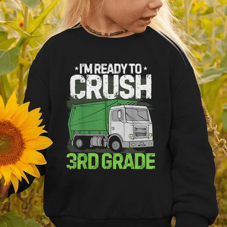 Back To School First Day Of 3rd Grade Garbage Truck Boys Graphic Toddler Sweatshirt