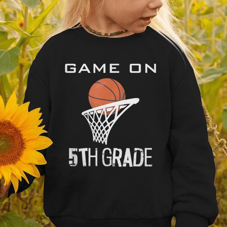 Back To School Game On 5th Grade Basketball Kids Graphic Toddler Sweatshirt