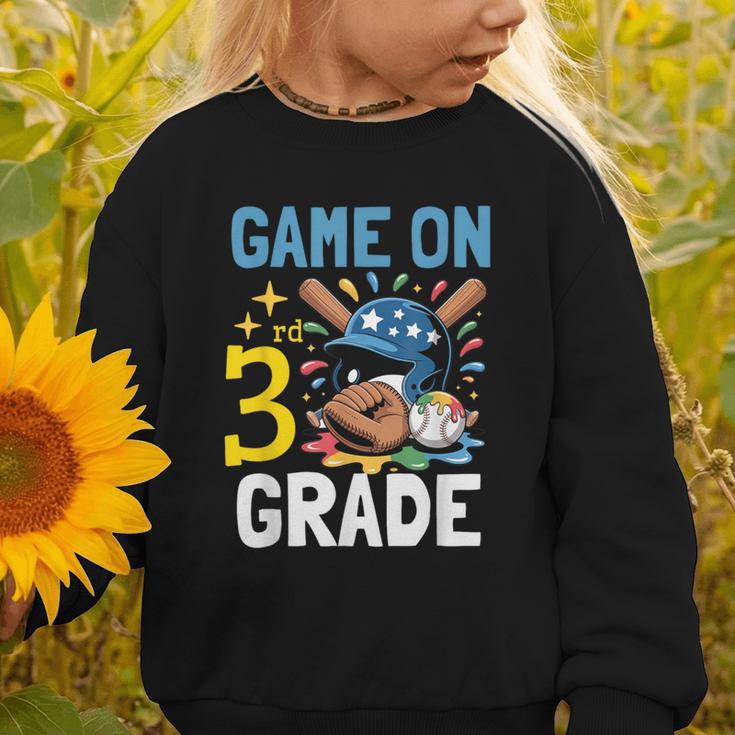 Back To School Game On Third Grade Baseball First Day Boys Graphic Toddler Sweatshirt Back To School Game On Third Grade Baseball First Day Boys Graphic Toddler Sweatshirt