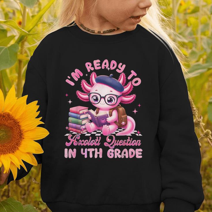 Back To School I'm Ready To Axolotl Question In 4th Grade Graphic Toddler Sweatshirt Back To School I'm Ready To Axolotl Question In 4th Grade Graphic Toddler Sweatshirt