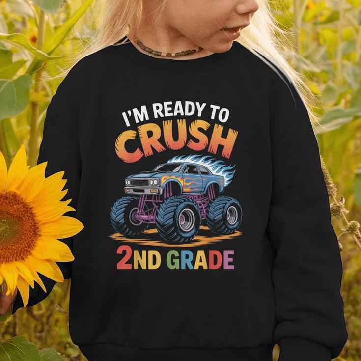 Back To School I'm Ready To Crush 2nd Grade Graphic Toddler Sweatshirt Back To School I'm Ready To Crush 2nd Grade Graphic Toddler Sweatshirt