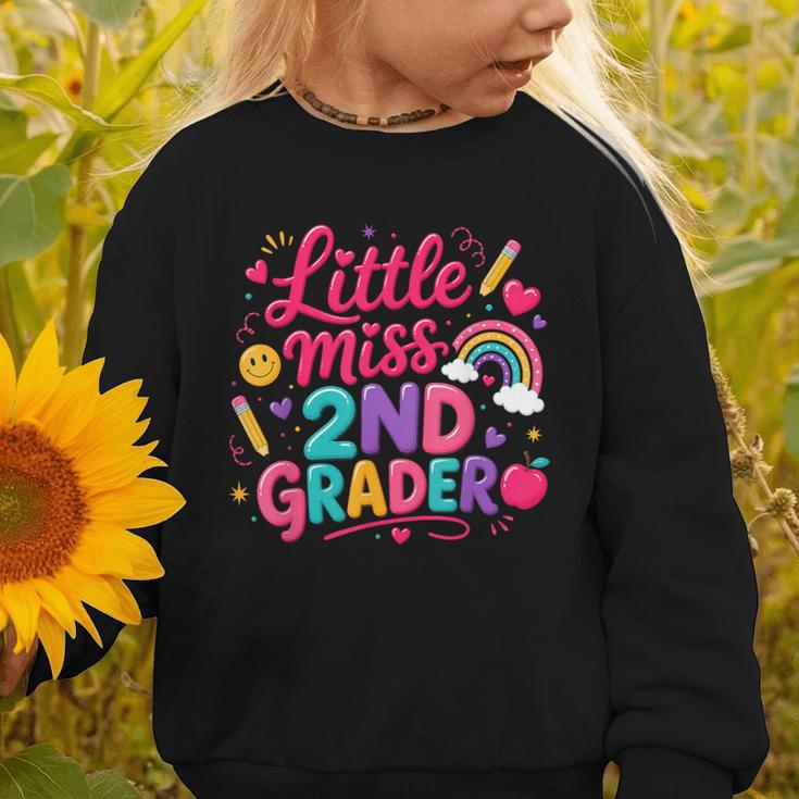 Back To School Little Miss 2nd Grader Rainbow Girl Graphic Toddler Sweatshirt Back To School Little Miss 2nd Grader Rainbow Girl Graphic Toddler Sweatshirt