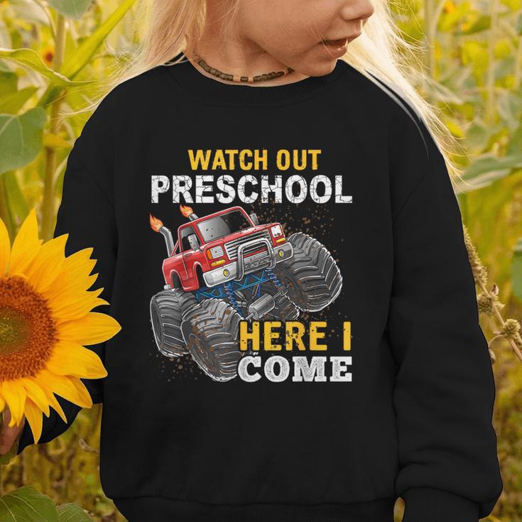 Back To School Preschool Here I Come For Boy Kids Truck Graphic Toddler Sweatshirt Back To School Preschool Here I Come For Boy Kids Truck Graphic Toddler Sweatshirt