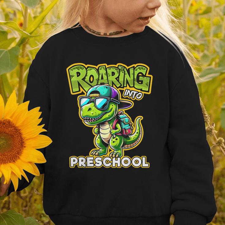 Back To School Preschool Dinosaur First Day Of School Boy Graphic Toddler Sweatshirt Back To School Preschool Dinosaur First Day Of School Boy Graphic Toddler Sweatshirt