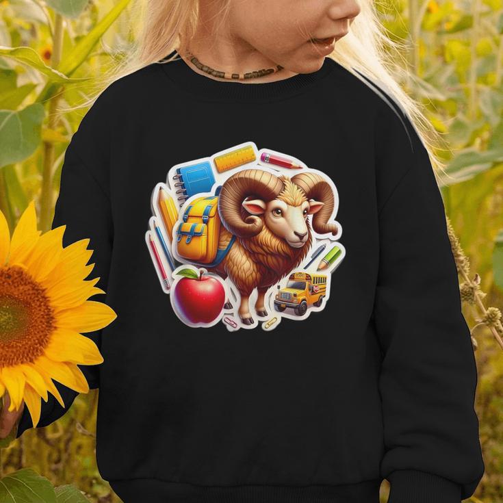 Back To School Ram Boys Girls Student Kids Lover Farmer Cute Graphic Toddler Sweatshirt Back To School Ram Boys Girls Student Kids Lover Farmer Cute Graphic Toddler Sweatshirt