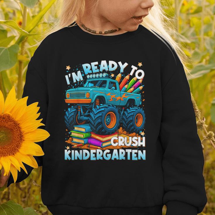 Back To School Ready To Crush Kindergarten Monster Truck Boy Graphic Toddler Sweatshirt Back To School Ready To Crush Kindergarten Monster Truck Boy Graphic Toddler Sweatshirt