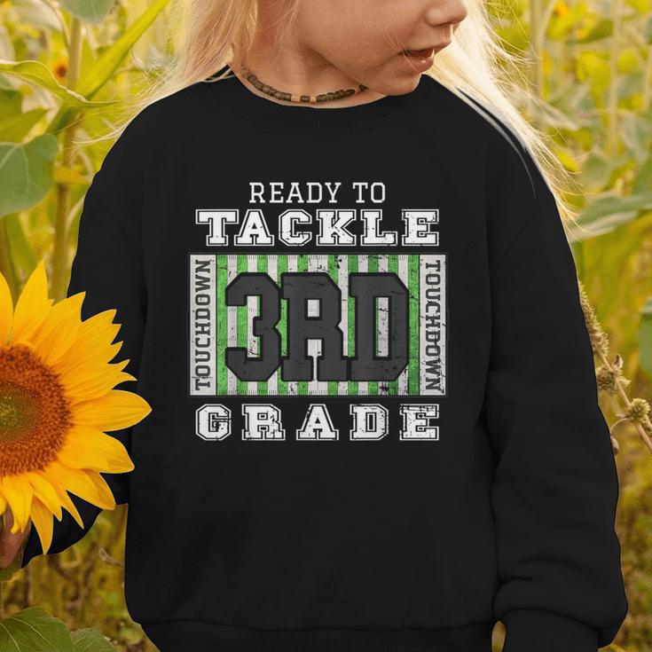Back To School Ready To Tackle 3rd Grade Football Graphic Toddler Sweatshirt