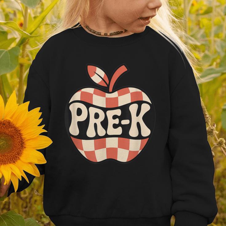 Back To School Retro Apple PRE-K Classroom Graphic Toddler Sweatshirt Back To School Retro Apple PRE-K Classroom Graphic Toddler Sweatshirt