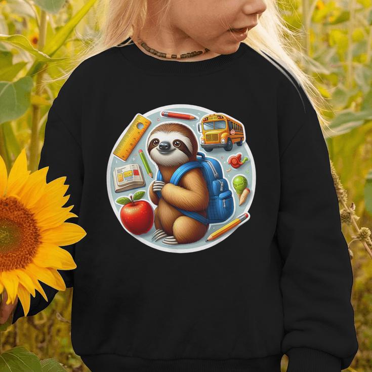 Back To School Sloth Boys Girls Student Kids Lover Child New Graphic Toddler Sweatshirt