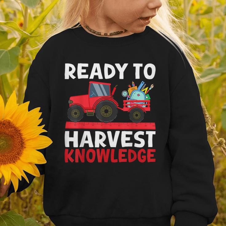 Back To School Tractor Farmer Boys First Day Of School Kids Graphic Toddler Sweatshirt