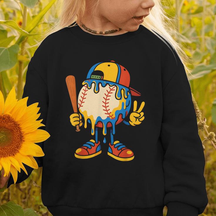 Baseball Ice Cream Drip Youth Back To School Baseball Stuff Graphic Toddler Sweatshirt Baseball Ice Cream Drip Youth Back To School Baseball Stuff Graphic Toddler Sweatshirt
