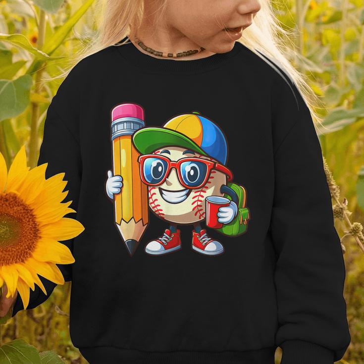 Baseball Lovers Pencil Back To School Kids Boys Girls Graphic Toddler Sweatshirt Baseball Lovers Pencil Back To School Kids Boys Girls Graphic Toddler Sweatshirt