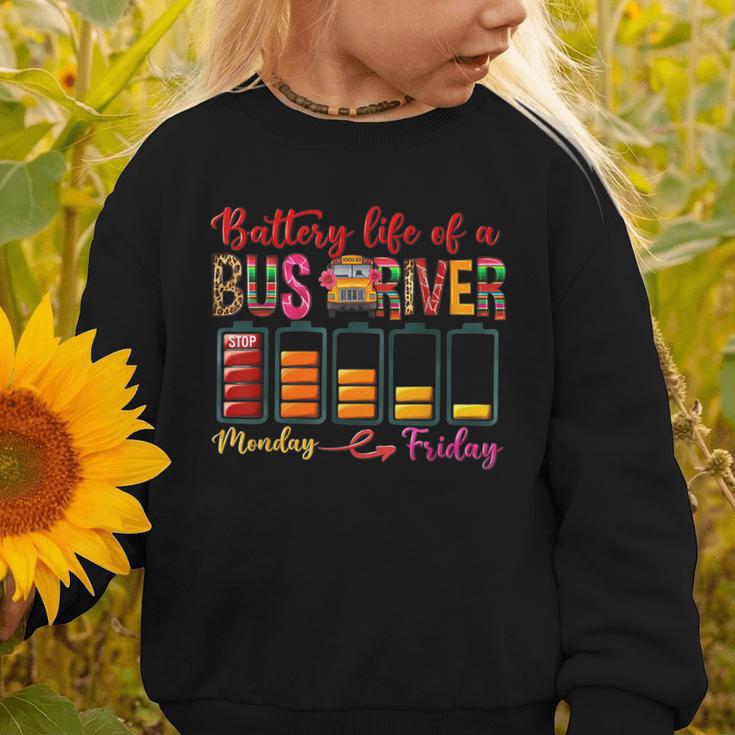 Battery Life Of A Bus Driver First Day Back To School Graphic Toddler Sweatshirt Battery Life Of A Bus Driver First Day Back To School Graphic Toddler Sweatshirt