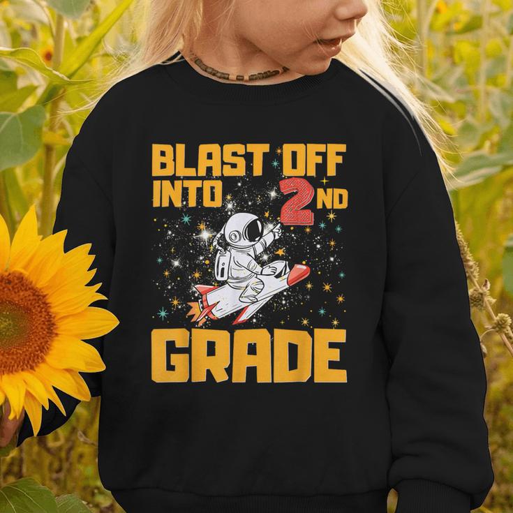 Blast Off Into Second Grade Back To School 2nd Graders Graphic Toddler Sweatshirt Blast Off Into Second Grade Back To School 2nd Graders Graphic Toddler Sweatshirt