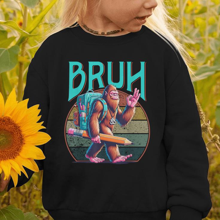 Boys Modern Bruh Big Foot Back To School Graphic Graphic Toddler Sweatshirt Boys Modern Bruh Big Foot Back To School Graphic Graphic Toddler Sweatshirt