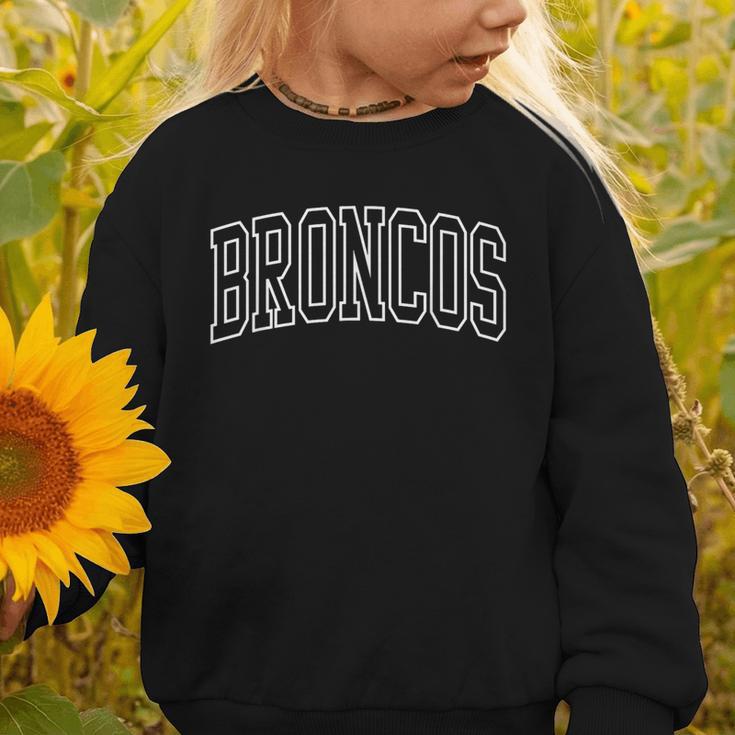 Broncos High School Spirit Fan Team Back To School Graphic Toddler Sweatshirt Broncos High School Spirit Fan Team Back To School Graphic Toddler Sweatshirt